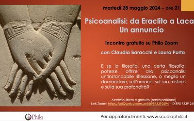Psicoanalisi: da Eraclito a Lacan. Un annuncio