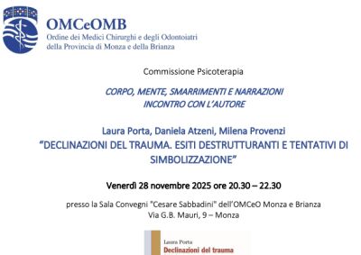 Presentazione “Declinazioni del trauma” 28-11 h. 20:30